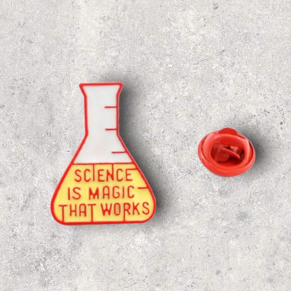 *2 FOR $13* NEW Science Is Magic That Works Enamel Pin Brooch - Picture 2 of 2